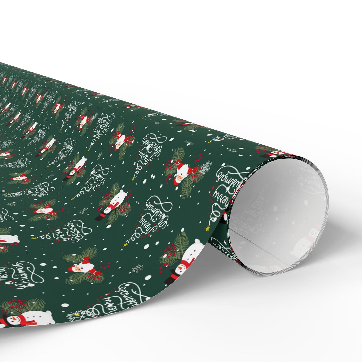 Santa and Snowman Design, Christmas Wrapping Papers, Holiday Gift Wrap, Merry Christmas Theme, Festive Gift Wrap