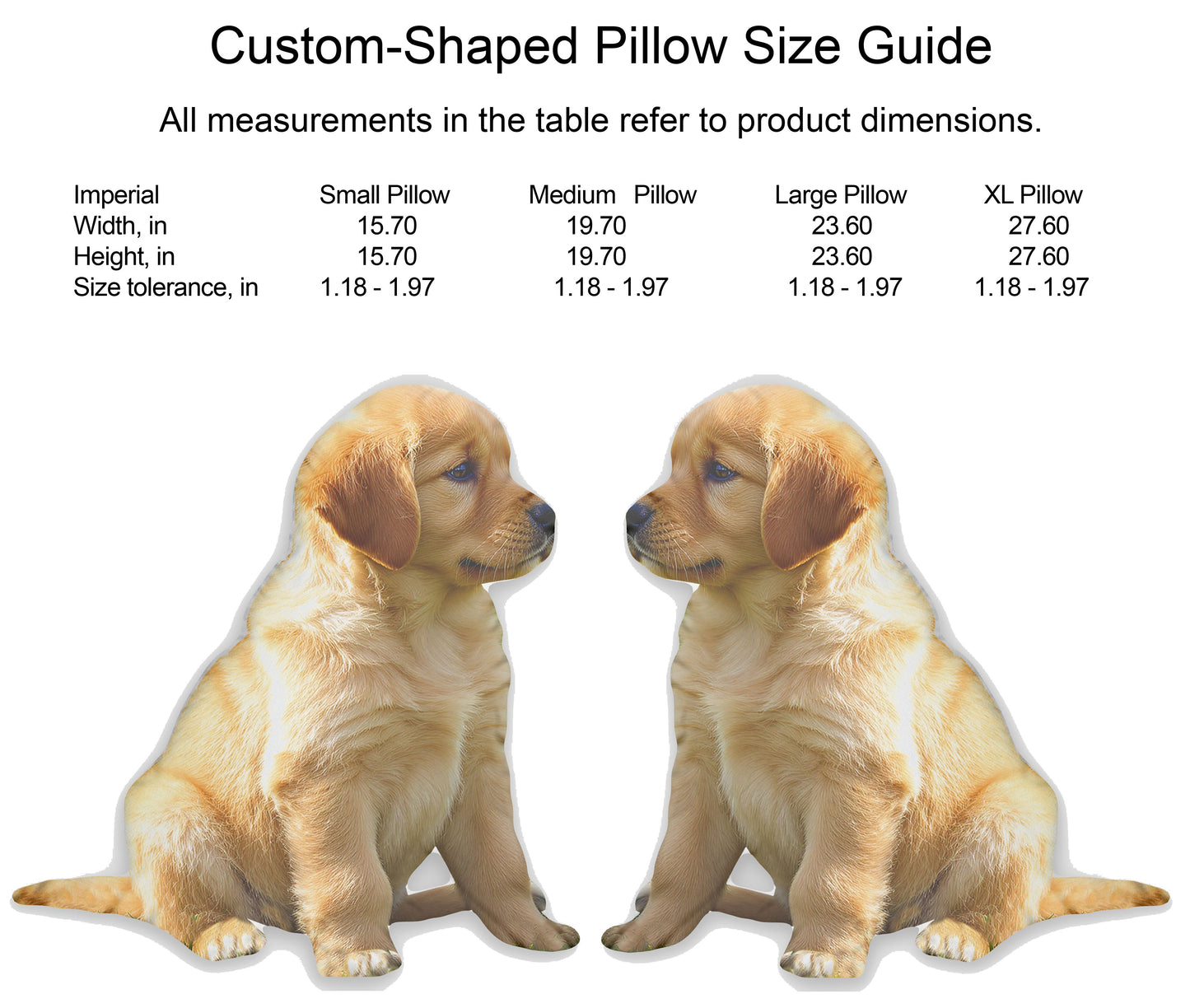 Golden Retriever Puppy Custom Shaped Pillows - Cute Animal Lover Home Decor, Dog Pillow, Soft Pet Cushion, Unique Gift for Pet Owners,