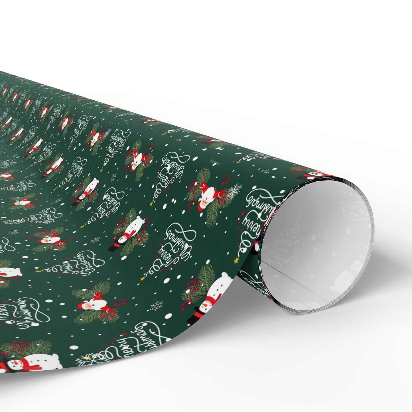 Santa and Snowman Design, Christmas Wrapping Papers, Holiday Gift Wrap, Merry Christmas Theme, Festive Gift Wrap