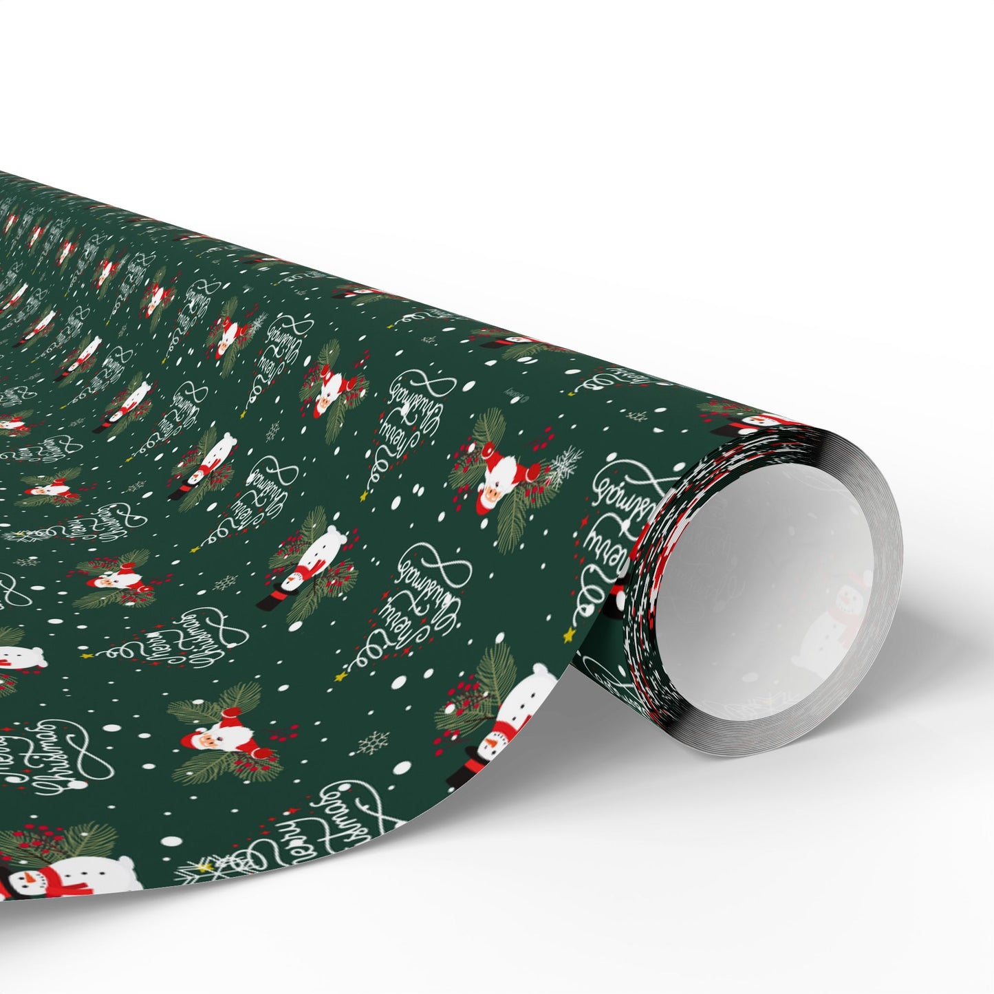 Santa and Snowman Design, Christmas Wrapping Papers, Holiday Gift Wrap, Merry Christmas Theme, Festive Gift Wrap