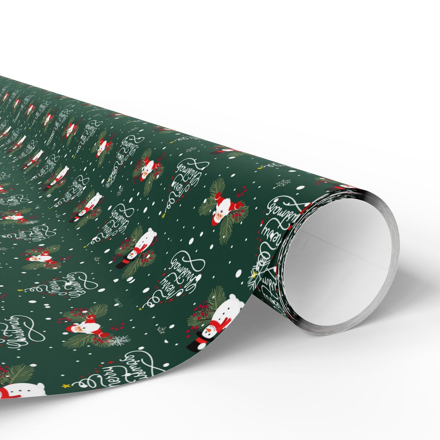 Santa and Snowman Design, Christmas Wrapping Papers, Holiday Gift Wrap, Merry Christmas Theme, Festive Gift Wrap