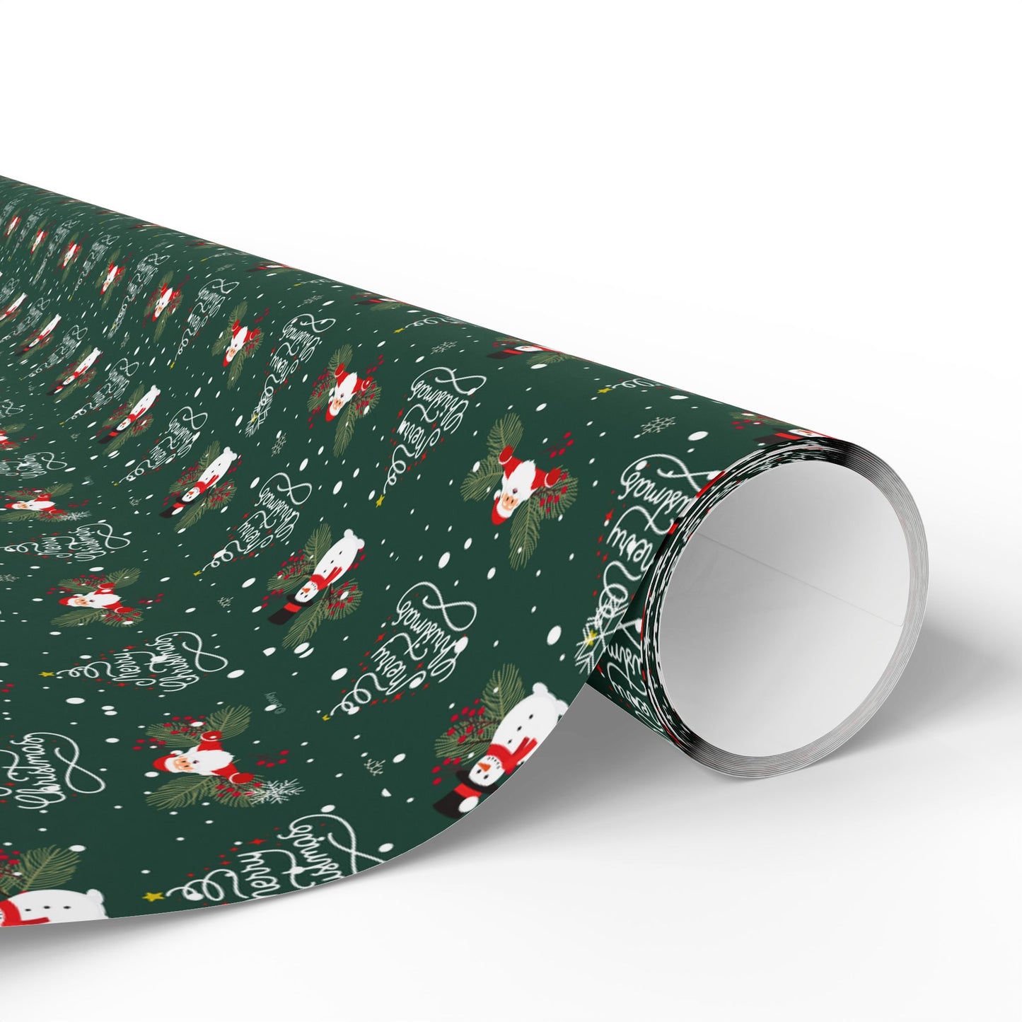 Santa and Snowman Design, Christmas Wrapping Papers, Holiday Gift Wrap, Merry Christmas Theme, Festive Gift Wrap
